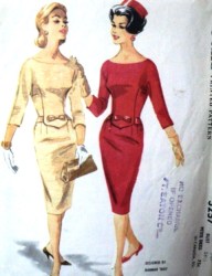 5257 HANNAH TROY 59 BANDED BOW DRESS PATTERN 14 PTE 34.5''